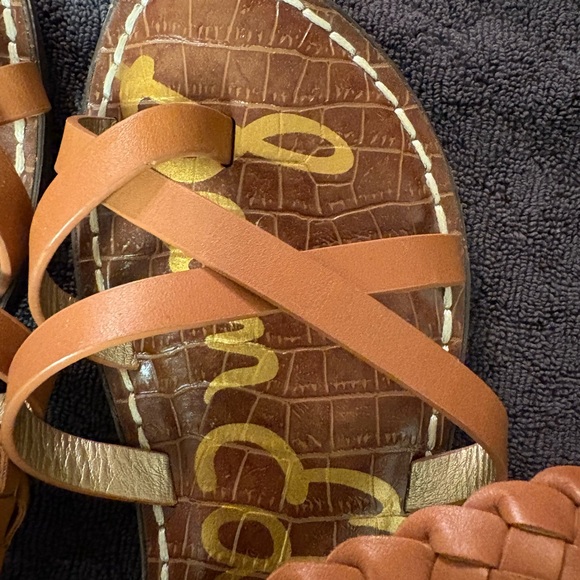 Sam Edelman Brown Garvie Braided Strap Flat Sandals Size 6.5 M - Picture 5 of 15
